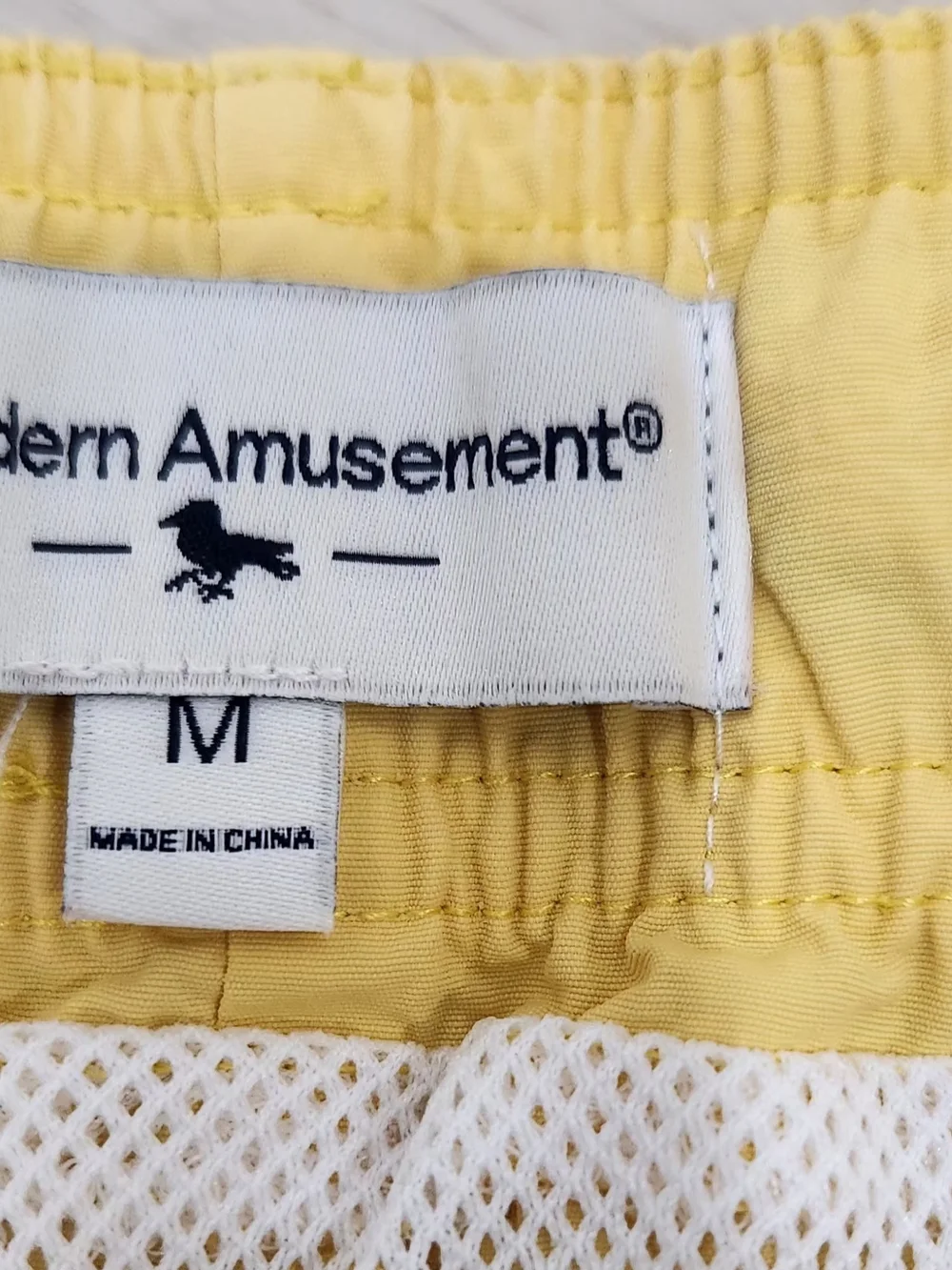 Modern Amusement Yellow to Orange Ombre Drawstring Athletic Shorts